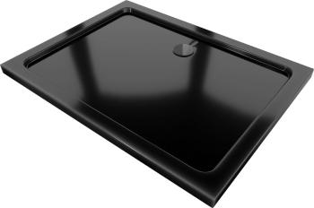 MEXEN/S Flat sprchová vanička obdelníková slim 120 x 90 cm, černá + černý sifon 40709012B