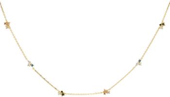 PDPAOLA Pozlacený náhrdelník ze stříbra se zirkony LA PALETTE Gold CO01-179-U