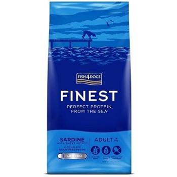 FISH4DOGS Granule velké pro dospělé psy Finest sardinka se sladkými bramborami 12 kg,1+ (5056008807917)