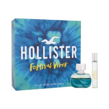 Hollister Festival Vibes dárková kazeta toaletní voda 50 ml + toaletní voda 15 ml pro muže