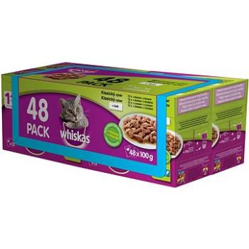 Whiskas kapsička mixovaný výběr v želé pro dospělé kočky 48 x 100g (9003579006627)