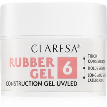 Claresa Rubber Gel Construction Gel UV/LED gelový lak pro prodloužení nehtů odstín 06 45 g