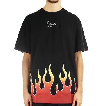 Tričko Karl Kani Small Signature Flame Tee Black - S