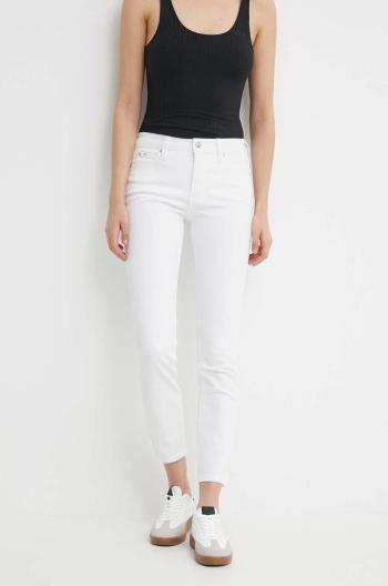 Džíny Calvin Klein Jeans dámské, bílá barva, J20J222778