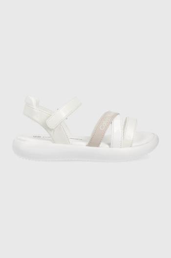 Dětské sandály Calvin Klein Jeans bílá barva