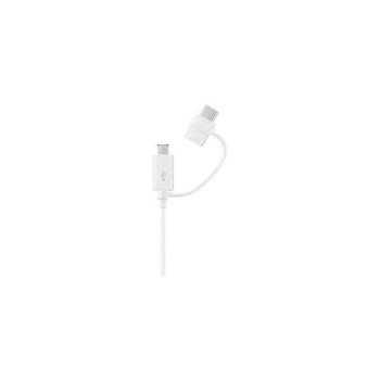 Samsung datový kabel EP-DG930DWE Combo, USB->USB-C/micro USB, 1,5 m, bílá (bulk)