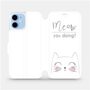 Flipové pouzdro na mobil Apple iPhone 12 mini - M098P Meow you doing? (5903516372454)