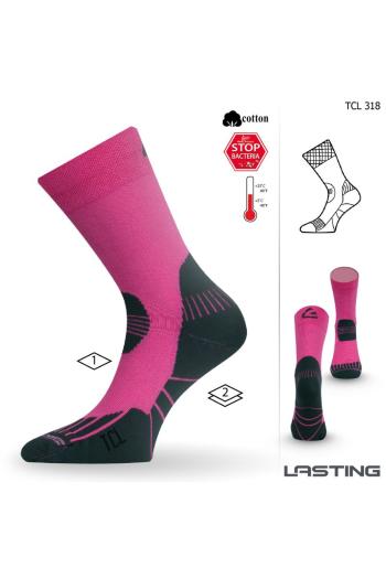 Lasting TCL 318 růžová trekingová ponožka Velikost: (34-37) S ponožky