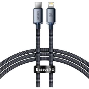 Baseus Crystal Shine Series nabíjecí / datový kabel USB-C / Lightning 20W 1,2m, černá (CAJY000201)