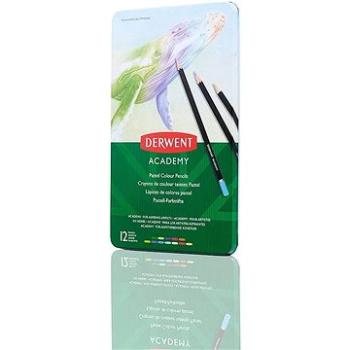 DERWENT Academy Pastel Colour Pencils v plechové krabičce, šestihranné, 12 barev (2306022)
