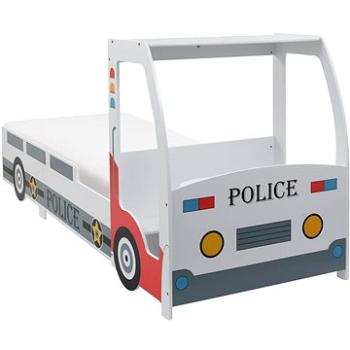 Dětská postel policejní auto s matrací 90×200 cm 7 zón H3 278787 (278787)