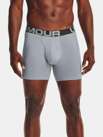 Under Armour UA Charged Cotton 6in Boxerky 3 ks Šedá