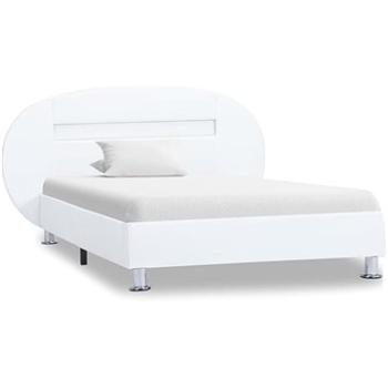Rám postele s LED světlem bílý umělá kůže 100 x 200 cm (285433)