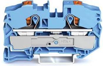 Průchodková svorka WAGO 2216-1204, pružinové připojení , 12 mm, modrá, 20 ks