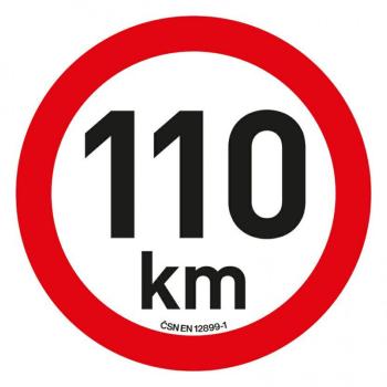 Samolepka omezení rychlosti 110km/h (20 cm)