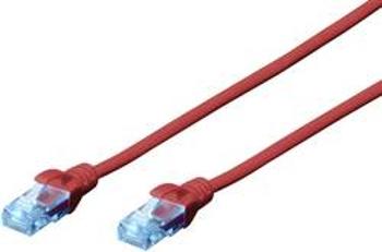 Síťový kabel RJ45 Digitus DK-1512-050/R, CAT 5e, U/UTP, 5.00 m, červená