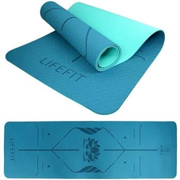 Lifefit YOGA MAT LOTOS DUO, 183x58x0,6cm, tyrkysová (4891223132274)