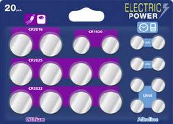Electric Power sada knoflíkových baterií knoflíkové, 20 ks
