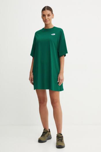 Šaty The North Face Essential Tee Dress zelená barva, mini, oversize, NF0A87NFNL11