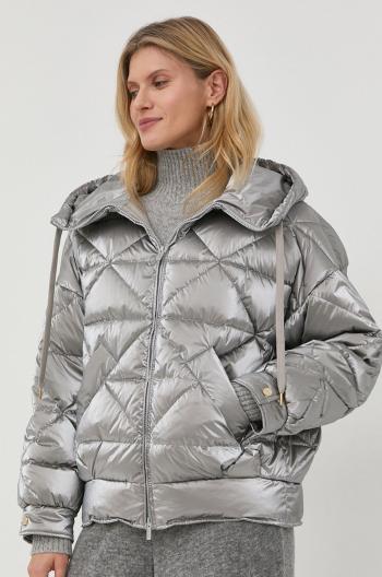 Péřová bunda Marella dámská, stříbrná barva, přechodná