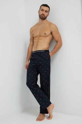 Bavlněné pyžamové kalhoty Tommy Hilfiger tmavomodrá barva