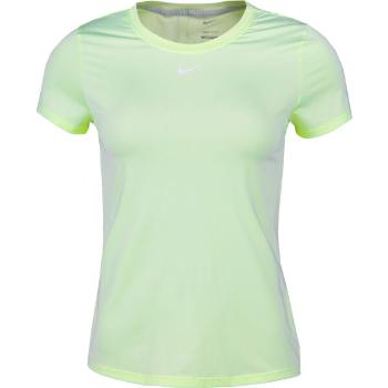 Nike ONE DF SS SLIM TOP W Dámské tréninkové tričko, světle zelená, velikost XS