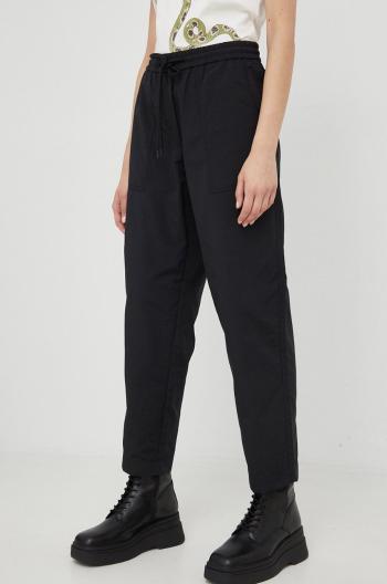 Kalhoty Marc O'Polo Denim dámské, černá barva, jednoduché, medium waist