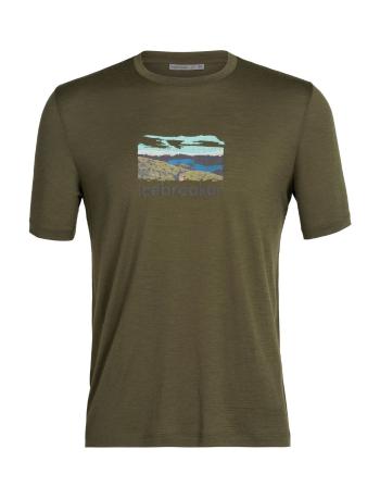 pánské merino triko krátký rukáv ICEBREAKER Mens Tech Lite II SS Tee Trailhead, Loden velikost: M