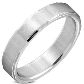 Šperky4U Matný ocelový prsten, vel. 52 - velikost 52 - OPR1789-52