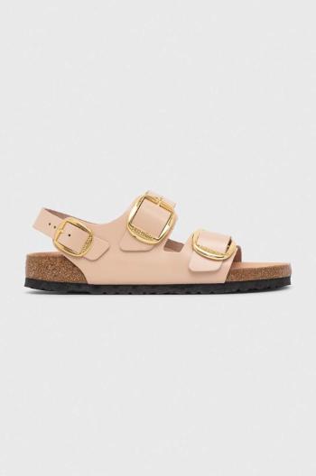 Kožené sandály Birkenstock Milano BB dámské, béžová barva, 1026484