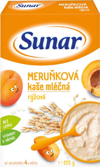 Sunar Meruňková kaše mléčná rýžová 225 g