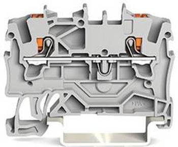 Průchodková svorka WAGO 2201-1201, pružinové připojení , 4.20 mm, šedá, 100 ks