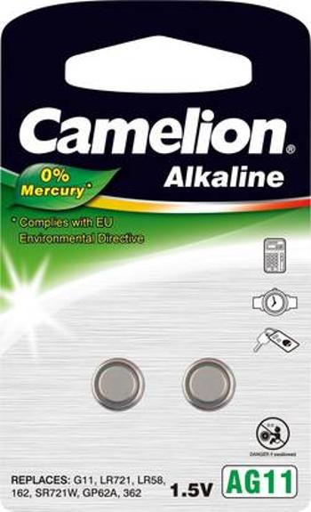 Knoflíkový článek LR 58 alkalicko-manganová Camelion AG11 20 mAh 1.5 V 2 ks