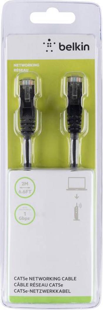 Síťový kabel RJ45 Belkin A3L793BT02MBKHS, CAT 5e, S/FTP, 2.00 m, černá