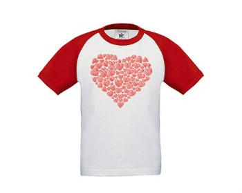 Dětské tričko baseball Zamilované srdce
