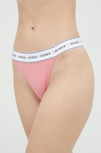Kalhotky brazilky Guess růžová barva