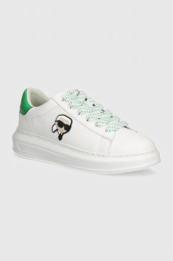 Kožené sneakers boty Karl Lagerfeld KAPRI MENS bílá barva, KL52528