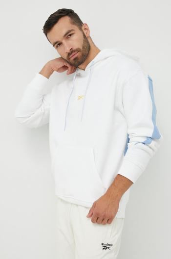 Mikina Reebok Classic pánská, bílá barva, vzorovaná