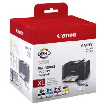 MultiPack CANON PGI-1500-XL - originální cartridge, černá + barevná, 34,7ml/3x12ml multipack