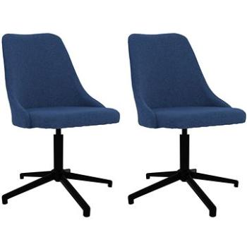 Otočné jídelní židle 2 ks modré textil, 330908 (330908)
