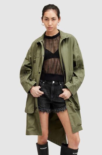 Bavlněná parka AllSaints MILLA PARKA zelená barva, W002OA