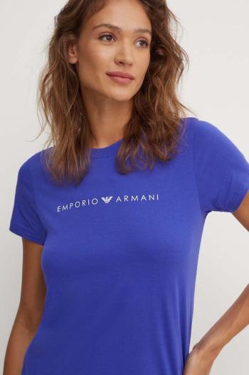 Bavlněné společenské tričko Emporio Armani Underwear fialová barva, 164720 4F227