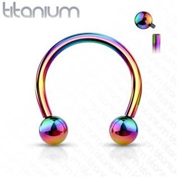 Šperky4U Piercing podkova TITAN 1,2 x 8 mm - TIT1052W-1208