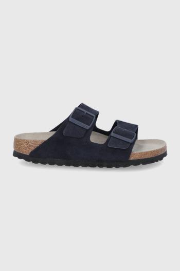 Semišové pantofle Birkenstock Arizona dámské, tmavomodrá barva