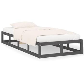 Rám postele šedý 75 × 190 cm Small Single masivní dřevo, 820823 (820823)