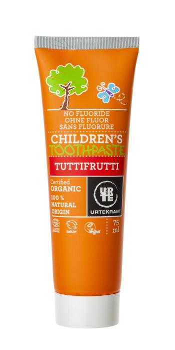 URTEKRAM Tutti Frutti dětská pasta bez fluoridů, 75 ml