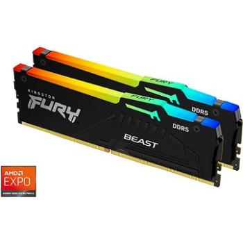 Kingston 32GB KIT DDR5 6000MHz CL36 FURY Beast Black RGB EXPO (KF560C36BBEAK2-32)