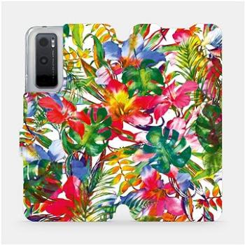 Flipové pouzdro na mobil Vivo Y70 - MG07S Pestrobarevné květy a listy (5903516596683)