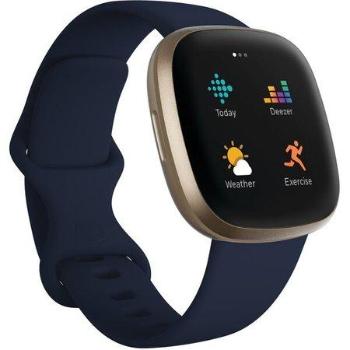 Fitbit Versa 3 Midnight/Soft Gold Aluminum