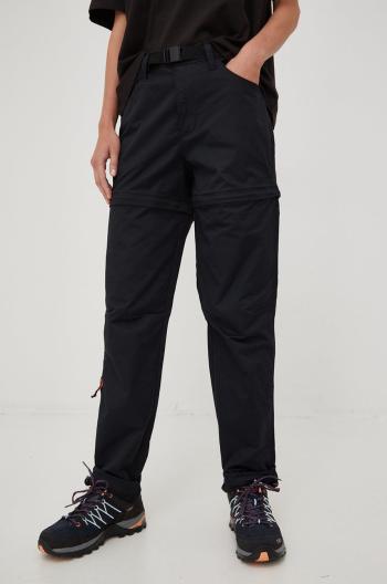 Kalhoty Wrangler Atg dámské, černá barva, jednoduché, high waist